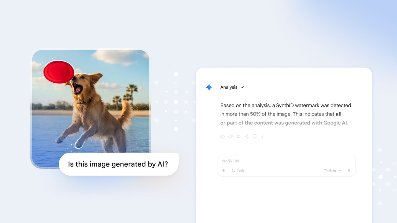 Gemini теперь видит AI-подделки Google: как работает SynthID